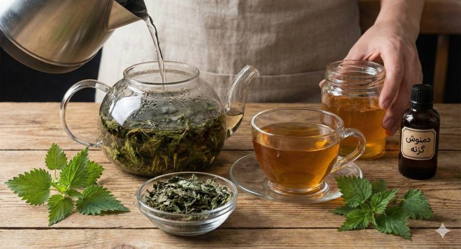 طرز تهیه دمنوش گزنه برای دیابت: دستورالعمل گامبهگام