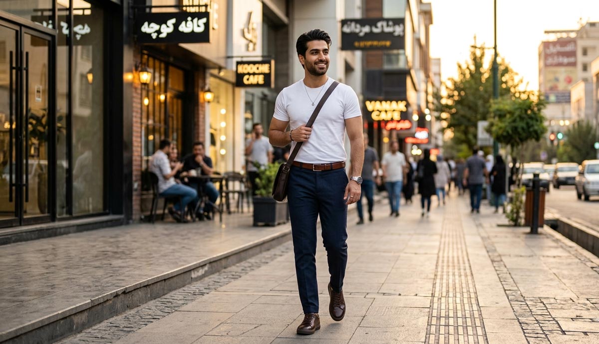 جادوی تیشرت سفید؛ 5 استایل جذاب با انواع شلوار مردانه