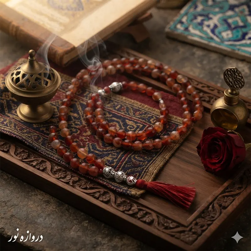 مشخصات تسبیح عقیق سرخ