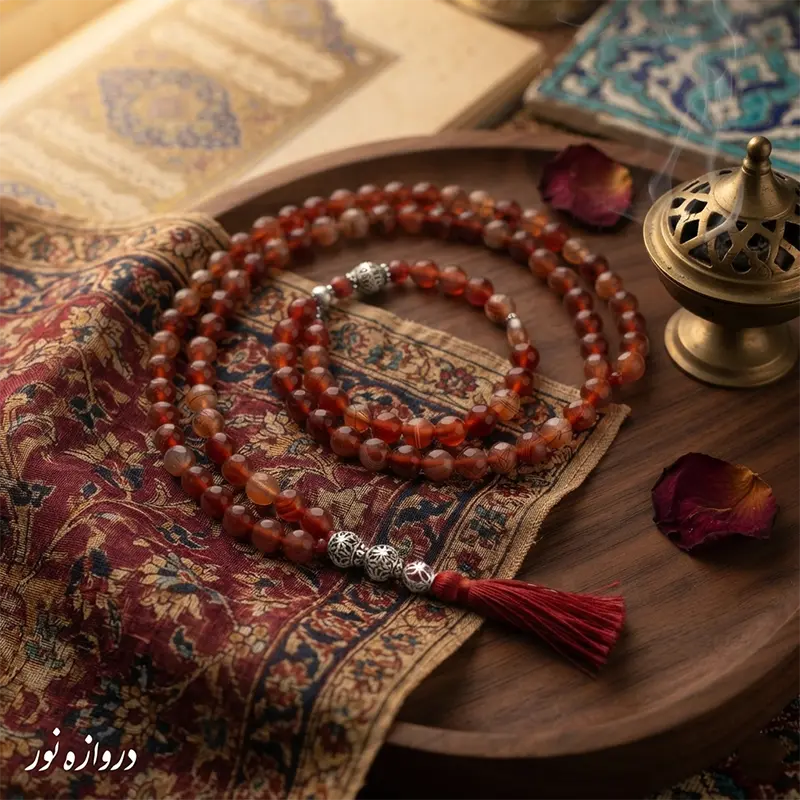 مشخصات تسبیح عقیق سرخ