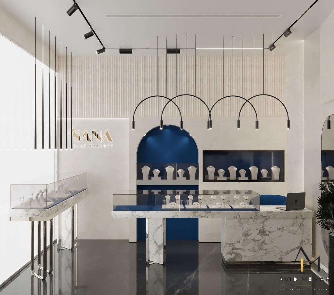 طراحی دکوراسیون طلافروشی کوچک