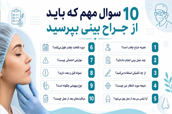 10 سوال مهم که باید از جراح بینی بپرسید