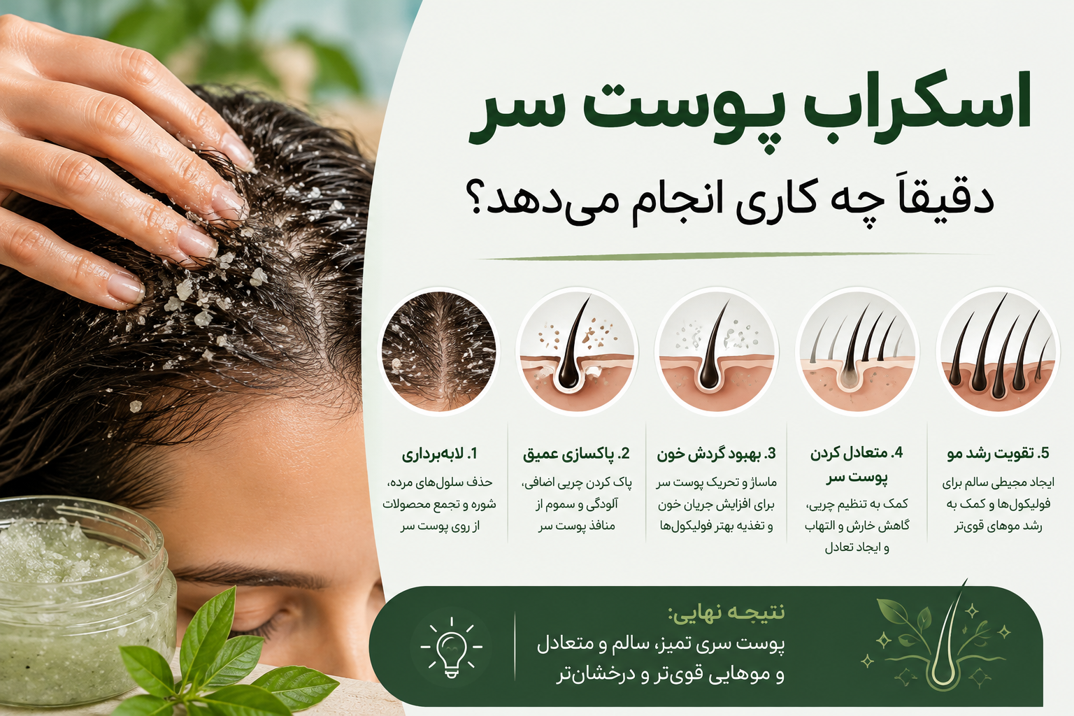 اسکراب پوست سر دقیقاً چه کاری انجام میدهد؟